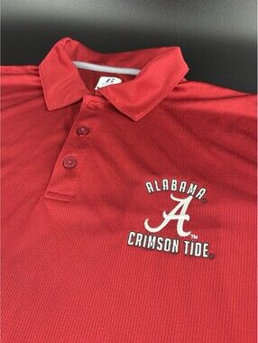 Russell Athletic Alabama Crimson Tide Polo Men's M Red Dri-Power